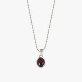 Garnet Oval Necklace