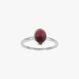 Garnet Oval Fine Ring