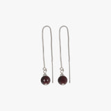 Garnet Thread Earrings