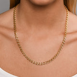 Diamond Cut Heavy Curb Necklace