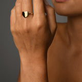 Golden hearts ring
