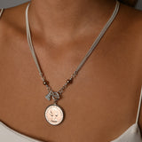 Fine Double Curb Half Penny Necklace