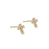 Luxe Cross Diamond Studs (0.12ct)