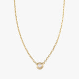 Solitaire Bezel-Set Diamond Necklace (0.10ct)