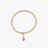 Pear Larimar Stretchy Bracelet