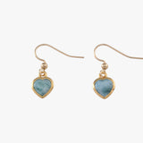 Larimar Heart Earrings