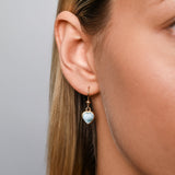 Larimar Heart Earrings