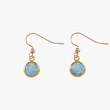 Round Larimar Earrings