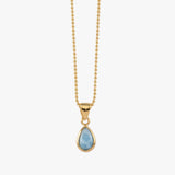 Pear Larimar Ball Chain Necklace