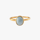 Oval Larimar Ring (8x6mm)