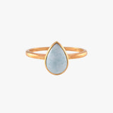 Pear Larimar Ring (9x6mm)