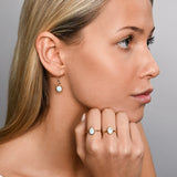 Pear Larimar Ring (9x6mm)