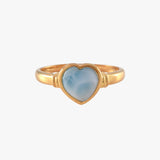 Small Larimar Heart Ring