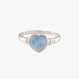 Small Larimar Heart Ring