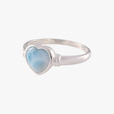 Small Larimar Heart Ring