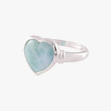 Large Larimar Heart Ring