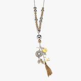 Coin & Tassel Talisman Necklace