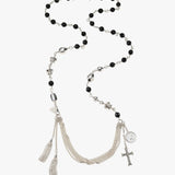 Black Onyx Rosary Talisman Necklace