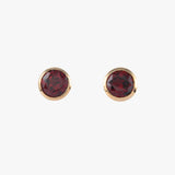 Round Mozambique Garnet Studs