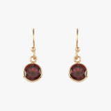 Round Mozambique Garnet Earrings