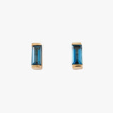 Baguette London Blue Topaz Studs