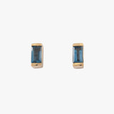 Petite Baguette London Blue Topaz Studs