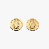 Round Scarab Beetle Studs