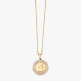 Diamond Framed Coin Necklace