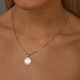 Diamond Framed Coin Necklace