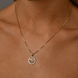 Diamond Framed Eye of Ra Necklace