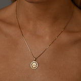 Sunface Charm Necklace