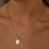 Diamond Framed Scarab Beetle Necklace