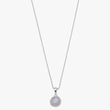 Fine ball necklace with round moonstone