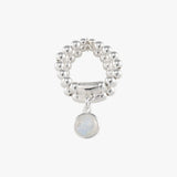 2 Strand stretchy ring with moonstone