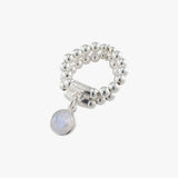 2 Strand stretchy ring with moonstone
