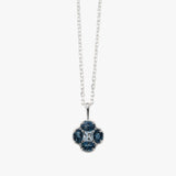 London & Sky Blue Topaz Clover Necklace