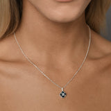 London & Sky Blue Topaz Clover Necklace