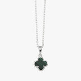 Malachite Clover Belcher Necklace