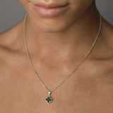 Malachite Clover Belcher Necklace