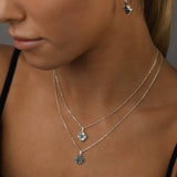 Sky & London Blue Topaz Clover Necklace