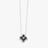 London Blue Topaz Clover Belcher Necklace