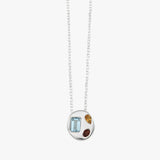 Mosaic Gemstone Belcher Necklace