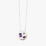 Mosaic Gemstone Belcher Necklace