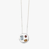 Mosaic Gemstone Belcher Necklace