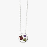 Mosaic Gemstone Belcher Necklace