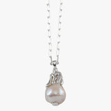 Large Baroque Pearl Clip Chain Necklace