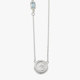 Maeve Sky Blue Topaz Micro Coin Necklace