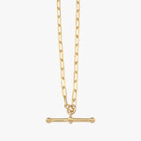 Fine Clip Chain T-Bar Necklace
