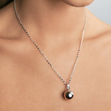 Segmented Box Chain Chime Ball Necklace