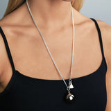 Flat Curb Large Chime Ball Necklace
